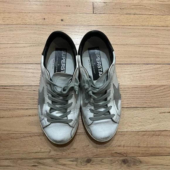 Golden Goose White and Gray Sneakers - Picture 2 of 8